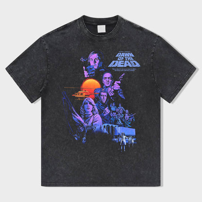 Dawn Zombie Chronicles Acid Wash T-Shirt - heygraff
