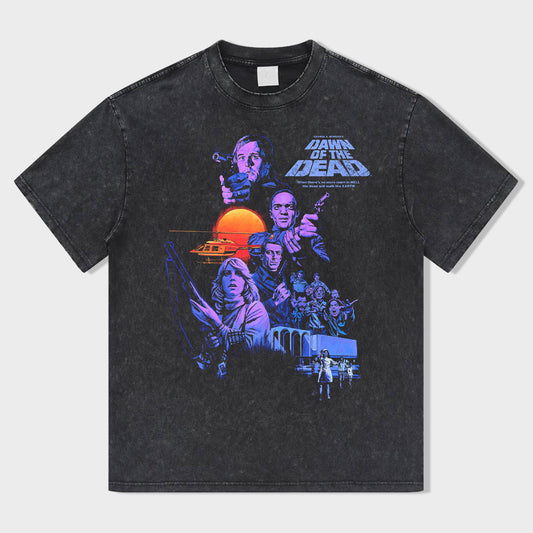 Dawn Zombie Chronicles Acid Wash T-Shirt - heygraff