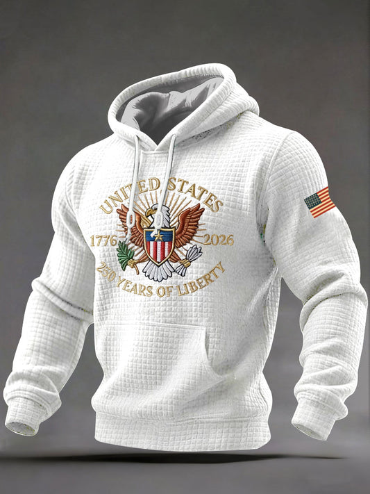 250th Anniversary Print Casual Hoodie For Men