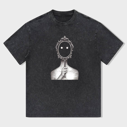 Men's Graphic T-Shirt with Mirror Design Art Print T-Shirt