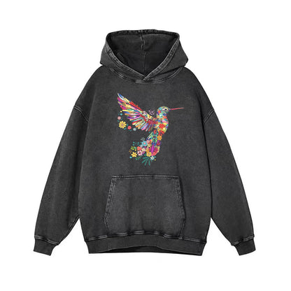 Floral Hummingbird tshirt - heygraff