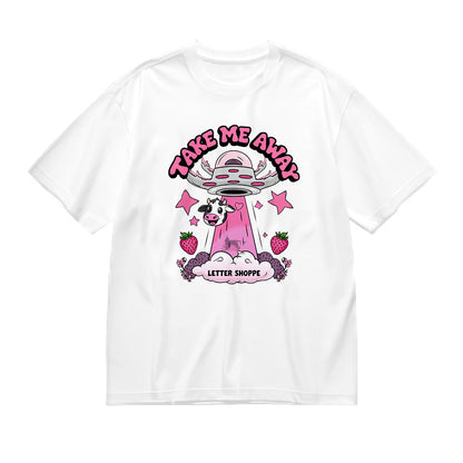 Take Me Away Alien UFO Graphic T-Shirt