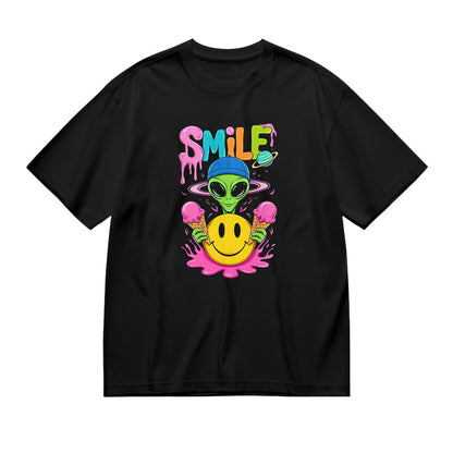 Smile Alien Graphic T-Shirt