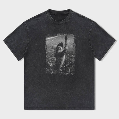 Vintage Graphic T-Shirt with Retro Monster Design for Men Women Unisex Casual Tee