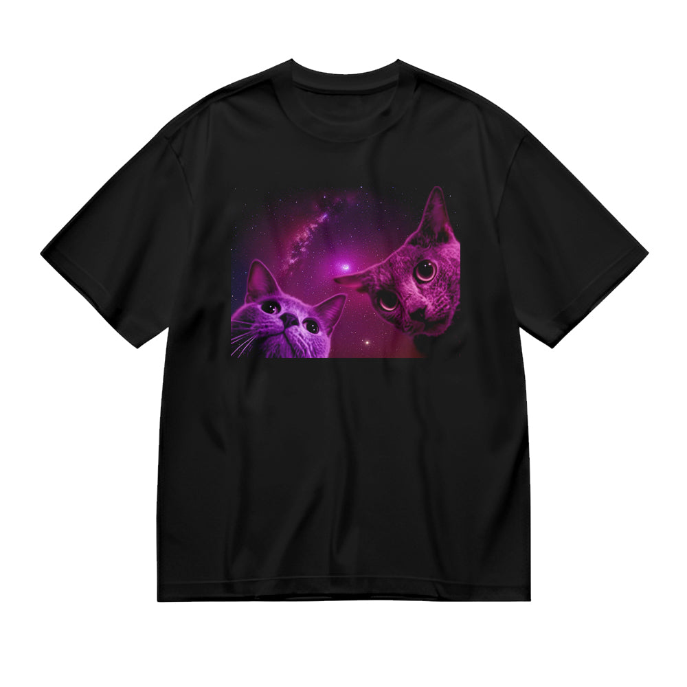Galactic Cat Graphic T-Shirt