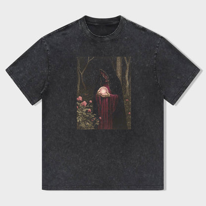 Vintage Graphic T-Shirt with Artistic Forest Design for Men Women