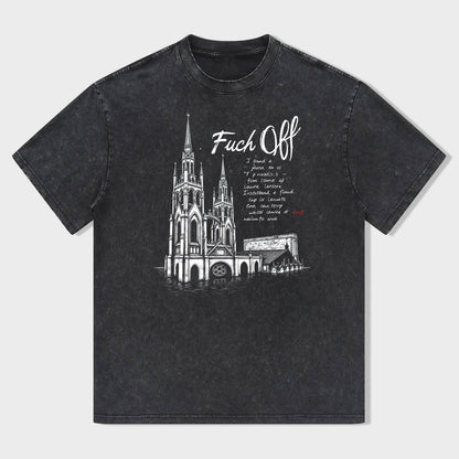 Vintage Gothic Cathedral Graphic T-Shirt